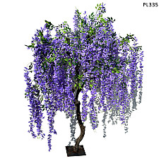 Τεχνητό δέντρο γλιτσίνια για διακόσμηση  1 m σε μωβ χρώμα - PL335